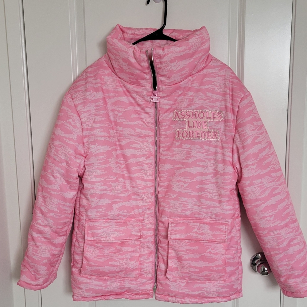 Assholes Live Forever Puffer Jacket Size Small